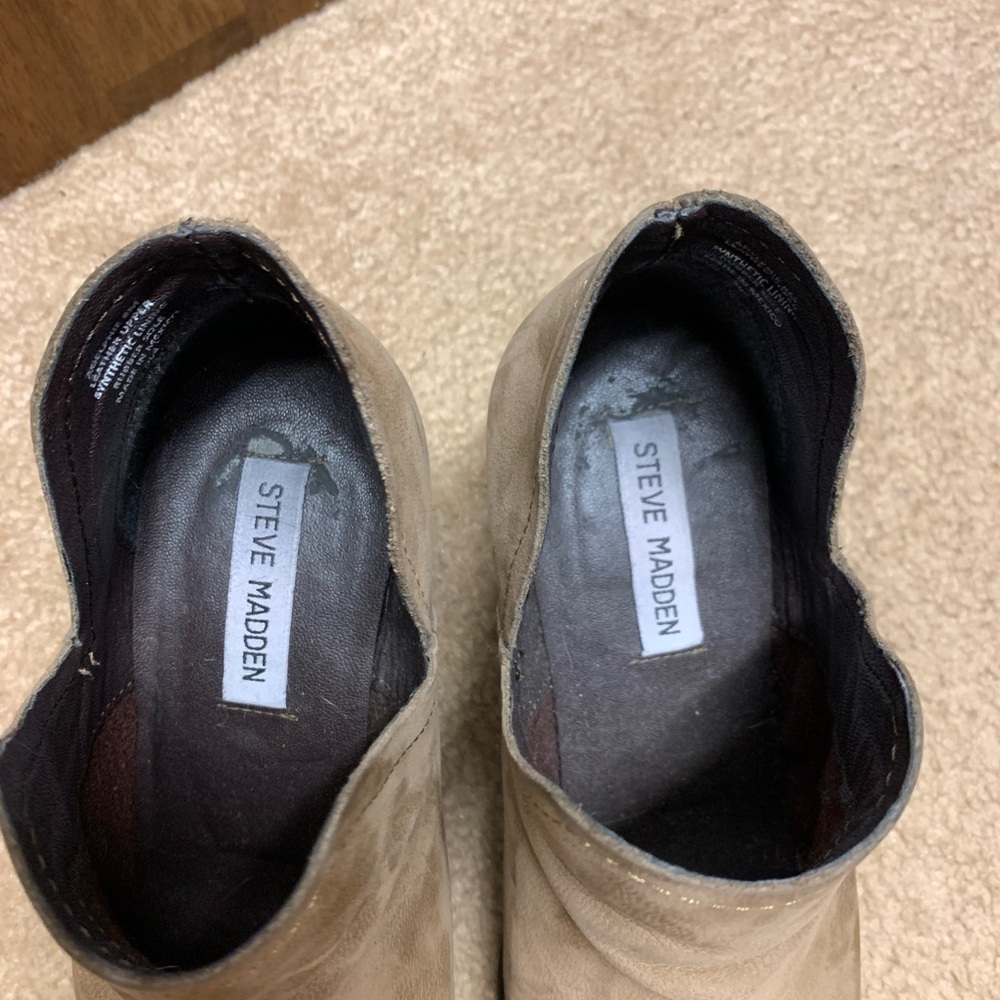 Steve Madden Women's Beige Ankle Booties
